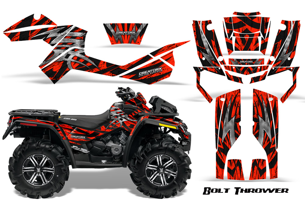 Can-Am Outlander XMR Graphics Kit Bolt Thrower Red BB